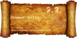 Hammer Nilla névjegykártya